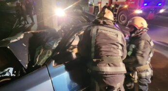 У Білій Церкві вночі автівка зіткнулась з електроопорою: постраждалого госпіталізовано
